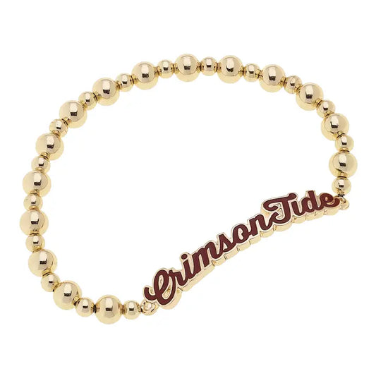 Canvas Style Alabama Crimson Tide Autograph Enamel Stretch Bracelet