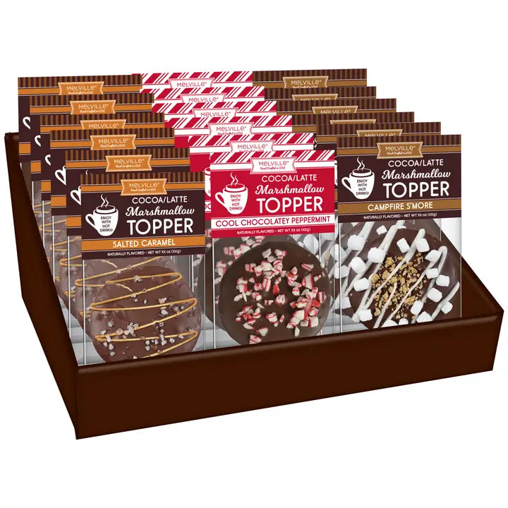 Melville Candy Company Chocolate-Dipped Marshmallow Toppers -