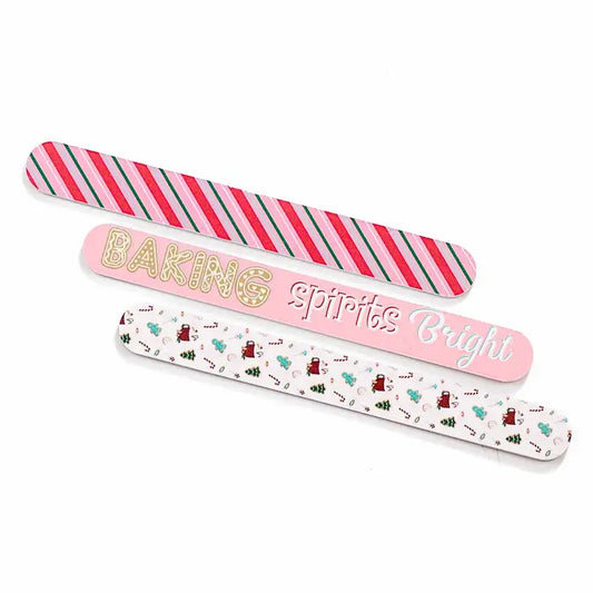 The Royal Standard Baking Spirits Bright Nail Files Pink/Multi 7x1x.16 Set of 3