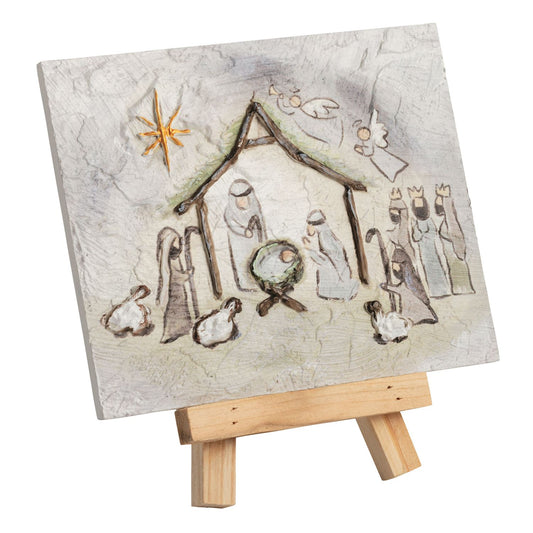 MUD PIE NATIVITY FARMHOUSE ART