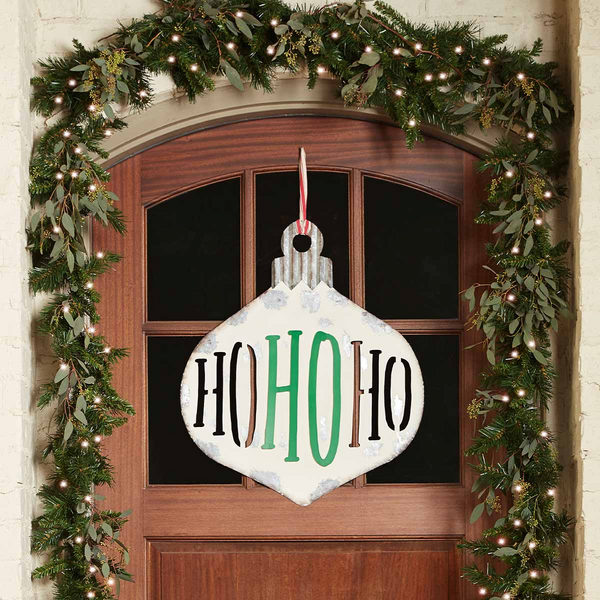 MUD PIE HO HO HO ORNAMENT DOOR HANGER