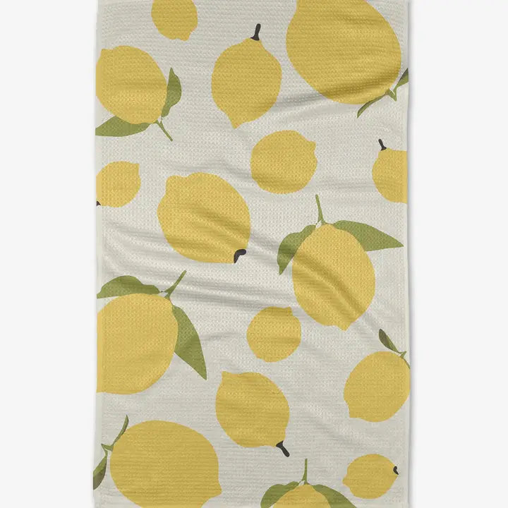 Geometry Sunny Lemons Tea Towel