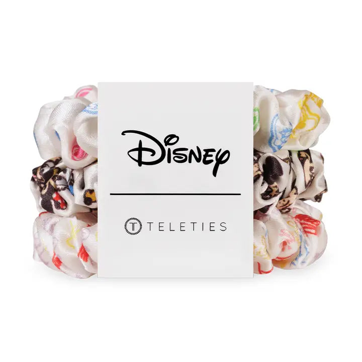 Teleties Mickey and Friends Small Silk Scrunchies