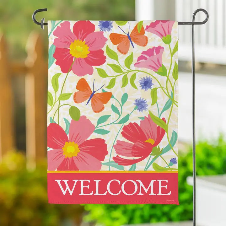 Evergreen Enterprises Wildflower Bunch Suede Garden Flag