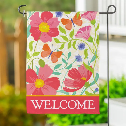 Evergreen Enterprises Wildflower Bunch Suede Garden Flag