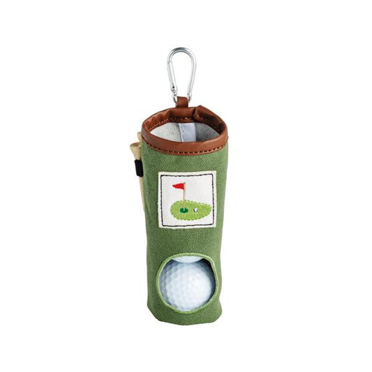 MUD PIE GREEN EMBROIDERED GOLF KEYCHAIN