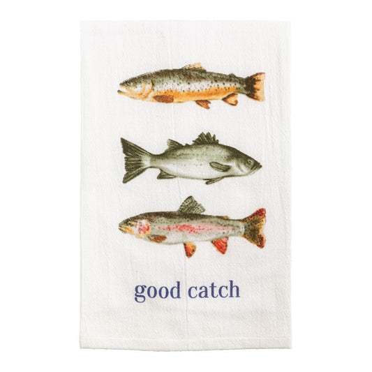 MUD PIE Good Catch Retreat Printed Towel