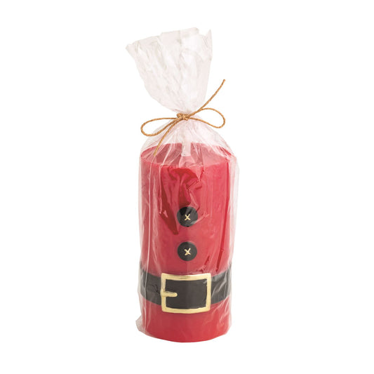 MUD PIE LARGE SANTA FLAMELESS PILLAR
