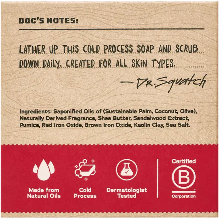 Dr. Squatch Sandalwood Summit Bar Soap