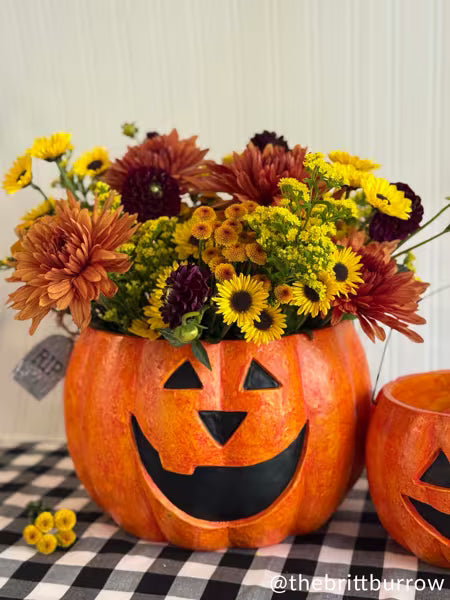 MUD PIE MACHE JACK-O-LANTERN TREAT BUCKETS