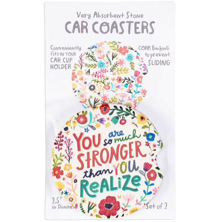 Primitives by Kathy So Much Stronger Car Coasters