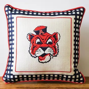 Little Birdie Auburn Gingham Mascot Pillow