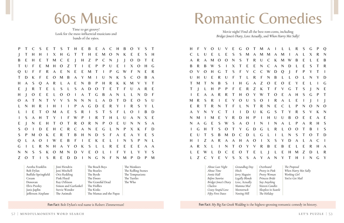 Mindfulmoments Word Search: Puzzles To Help You Relax