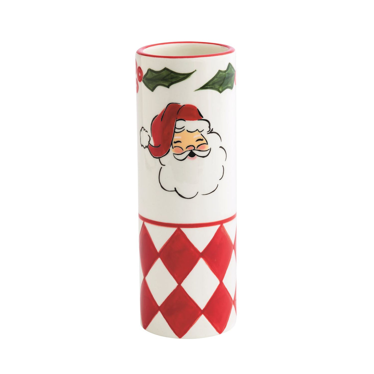 MUD PIE SANTA PAINTED STEM VASE