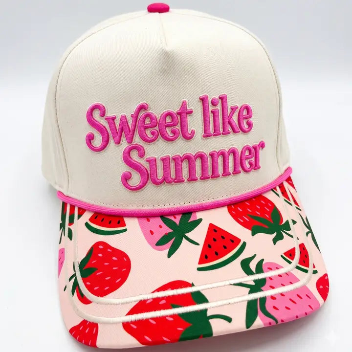 Sweet Like Summer Watermelon Strawberry Baseball Cap