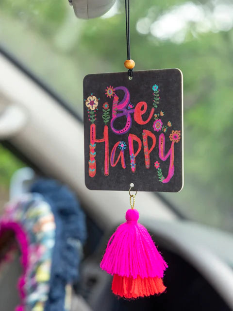 Natural Life Car Air Freshener-Be Happy
