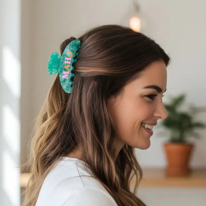 The Darling Effect Word Up Claw Clip–Mahj