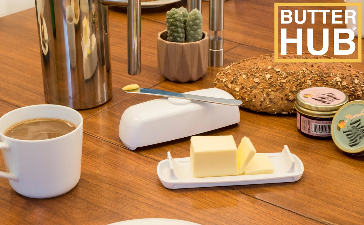 Butter Hub Magnetic Butter Dish-White