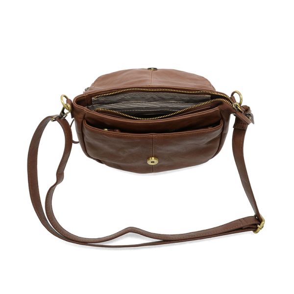 Joy Susan Helene Small Saddle Crossbody-Walnut