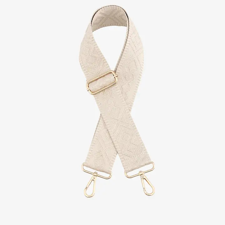 Jen & Co Bohemian Guitar Strap-Off White