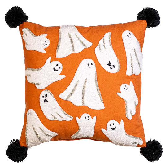 The Royal Standard Spooky Ghosts Embroidered Pillow