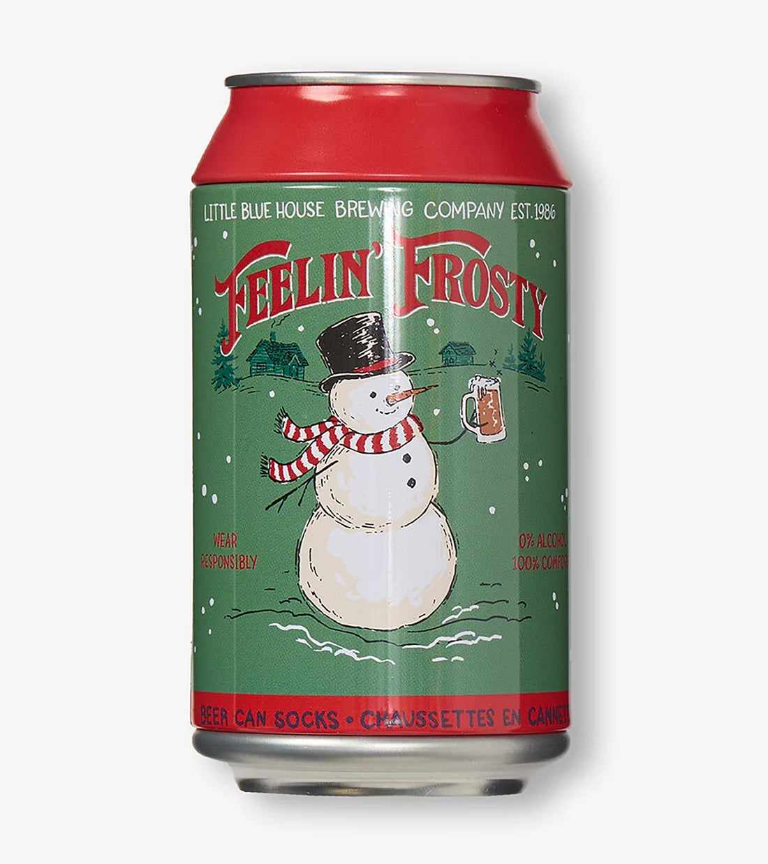 little BLUE HOUSE Men's Feeling Frosty Beer Can Socks