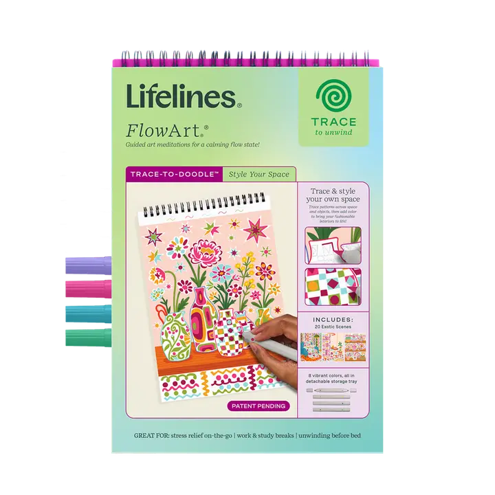 Lifelines Flowart Trace To Doodle Style Your Space