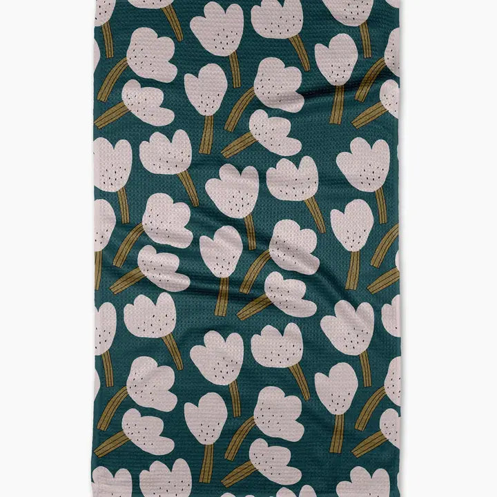 Geometry Tulips Tea Towel