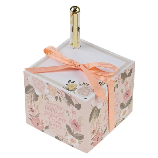 Note Block with Pen Every Good & Perfect Gift James 1:17