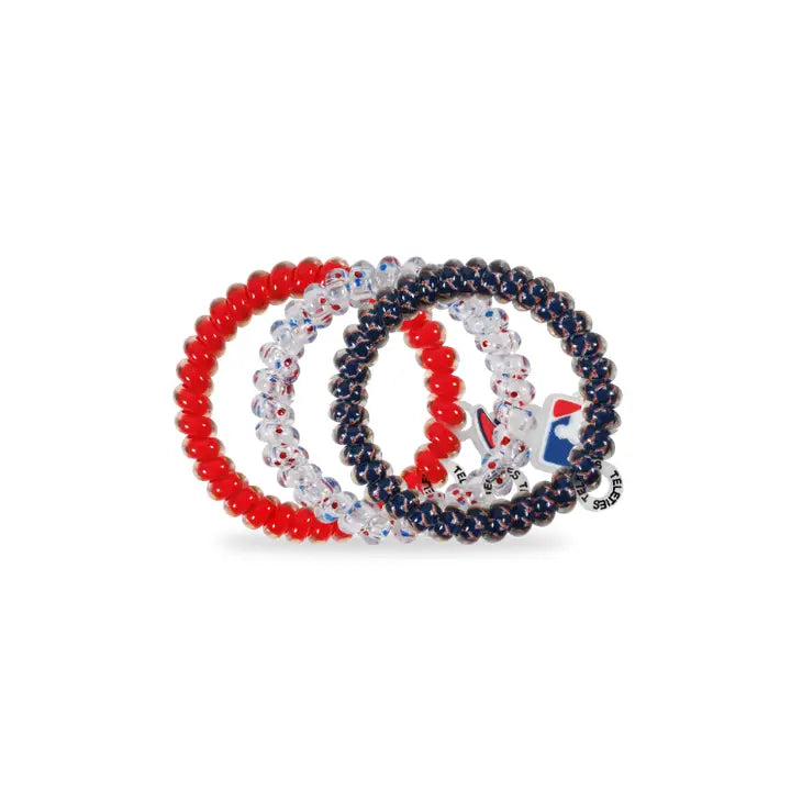 Teleties Spiral Hair Coils | Small | Atlanta Braves Hair Ties