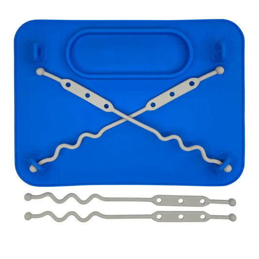 Busy Baby Silicone Placemat - 4 Tether Version-Blue