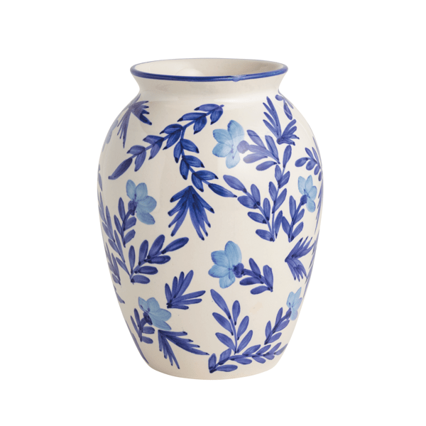 MUD PIE LARGE BLUE VINES VASE
