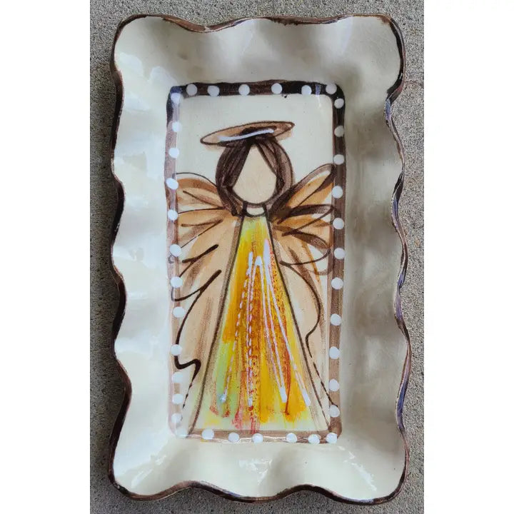 Heartfelt Traditions Small Rectangle Plate (Angel Bright)