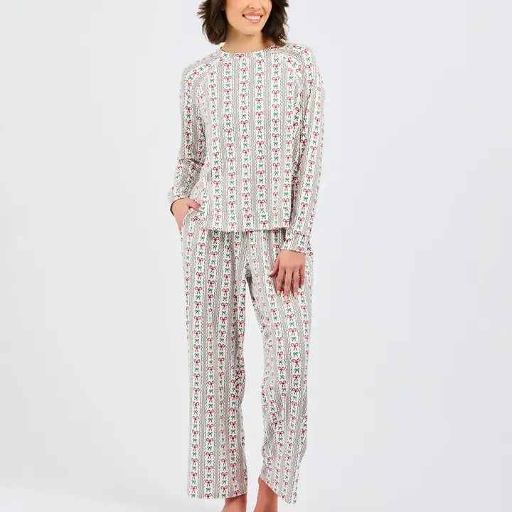 Mary Square Pj Annie Lslp Peppermint Twist