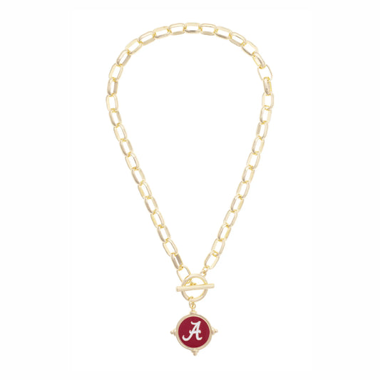 Canvas Style Alabama Crimson Tide Logo Intaglio Necklace