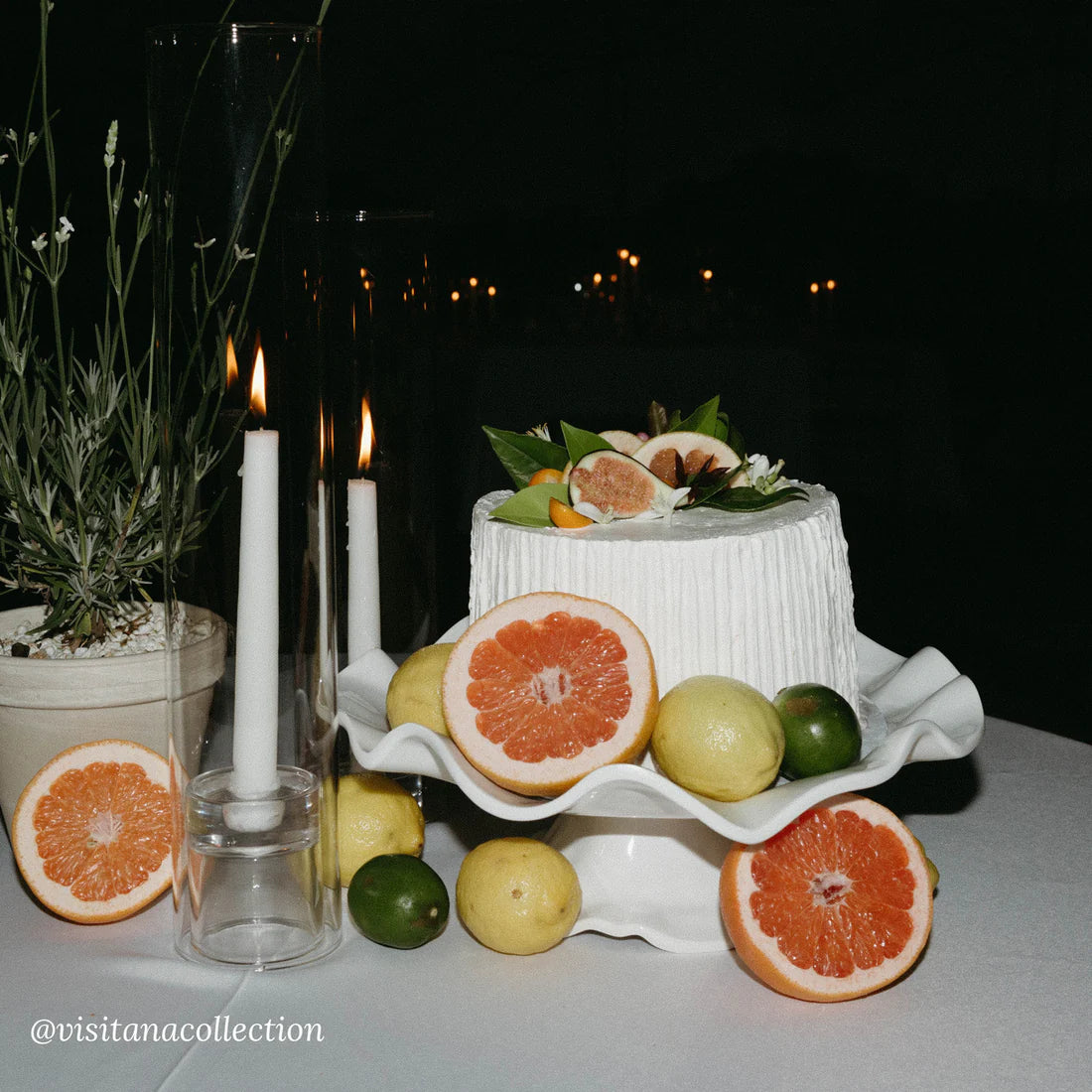 Beatriz Ball VIDA Havana Pedestal Cake Plate White