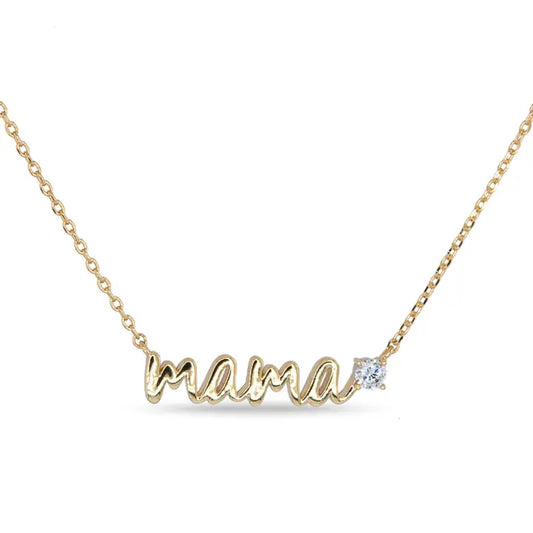 Amanda Blu Gold Cz Mama Necklace