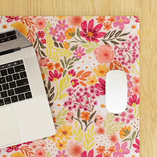 Elyse Breanne Design Primrose Petals Desk Pad-Regular