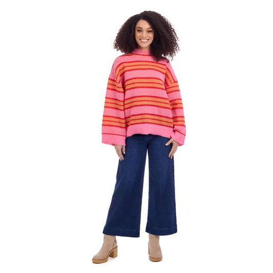 MUD PIE QUINNIE TURTLENECK SWEATER-PINK