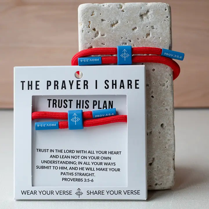 THE PRAYER I SHARE Trust His Plan Bible Verse Bracelet | Christian Athletes