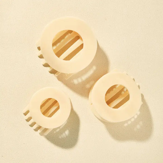Teleties Almond Beige | Medium | Flat Circle Hair Clip
