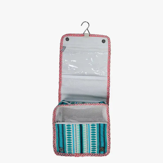 Jen & Co. Mary Grace Striped Cotton Toiletry/Cosmetic Kit