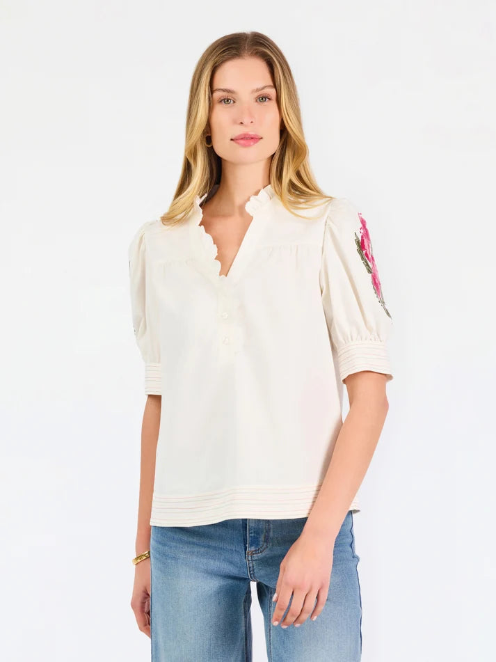 MARY SQUARE Top Emmie Ivory