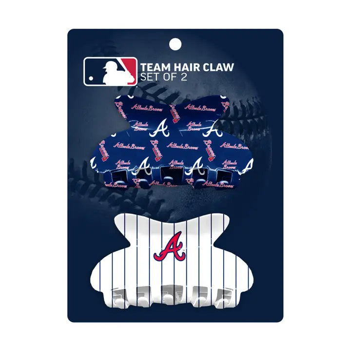 MLB Atlanta Braves Team Hair Claw Set