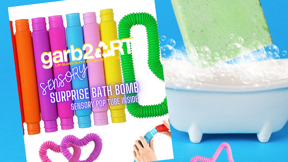 Garb2ART Sensory Pop Tube Surprise Bath Bombs