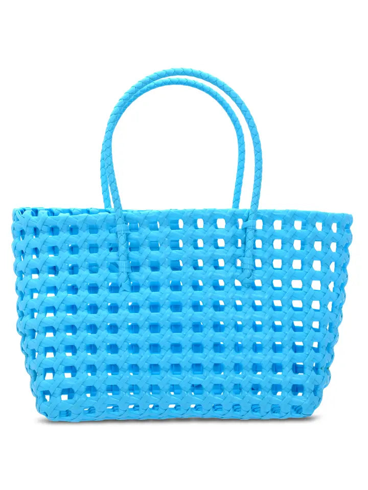 Iscream Small Blue Woven Tote