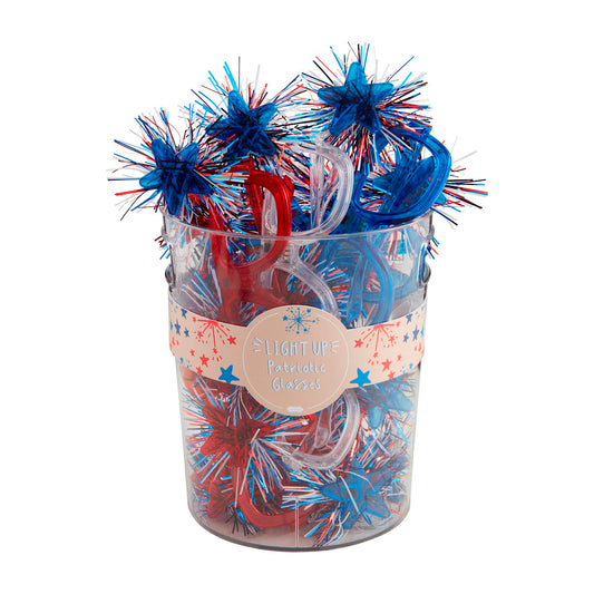 MUD PIE LIGHT-UP PATRIOTIC GLASSES
