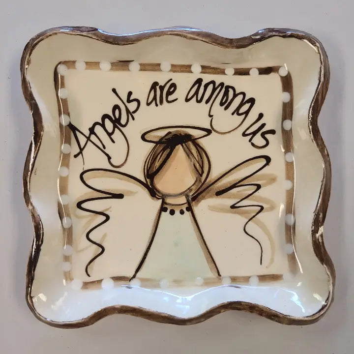 Heartfelt Traditions Candle Plate (Aw Angels Among Us)