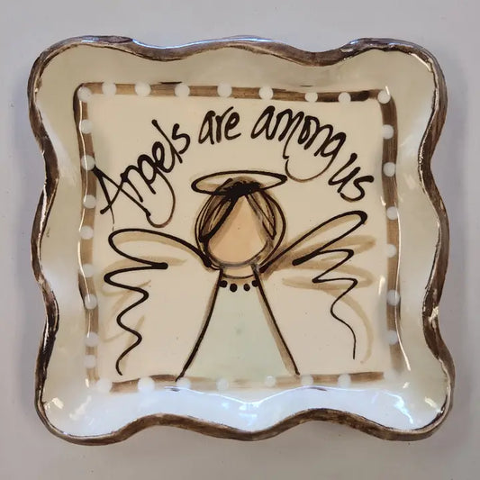 Heartfelt Traditions Candle Plate (Aw Angels Among Us)