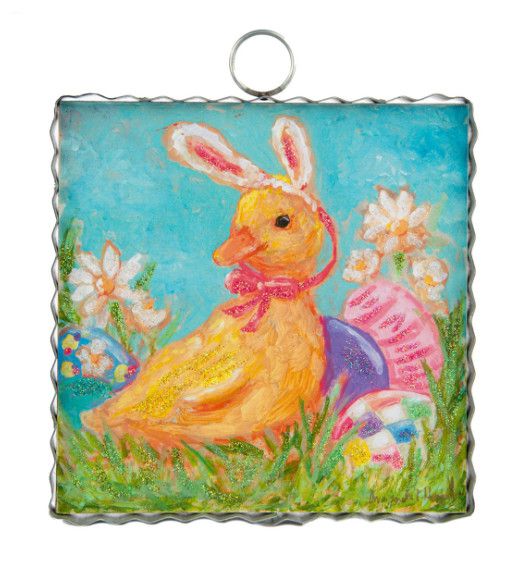 The Round Top Collection Mini Duck With Bunny Ears Print